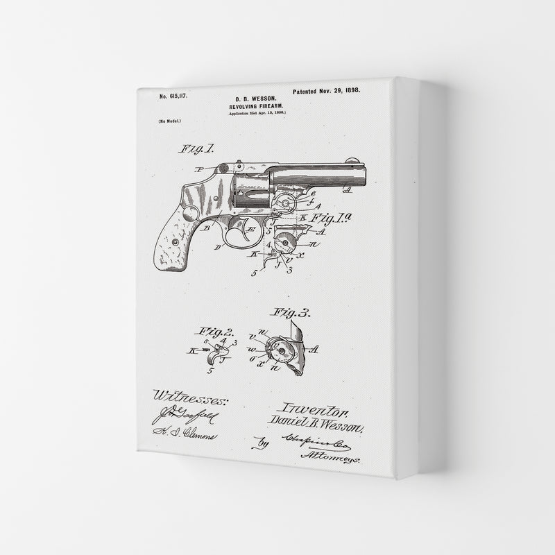 Revolver Patent Art Print by Jason Stanley Canvas
