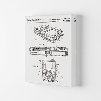 Gameboy Patent Art Print by Jason Stanley Canvas
