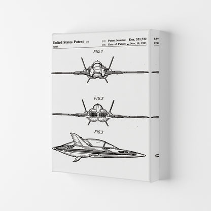 Batwing Patent Art Print by Jason Stanley Canvas