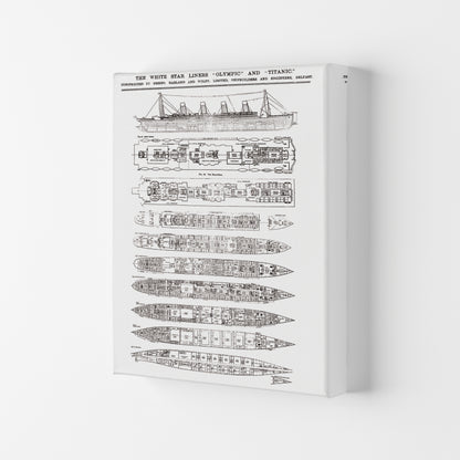 Titanic Patent Art Print by Jason Stanley Canvas