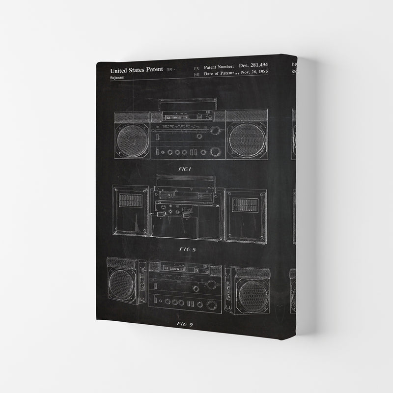Boombox Patent Art Print by Jason Stanley Canvas