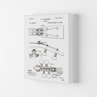 Guitar Patent Art Print by Jason Stanley Canvas