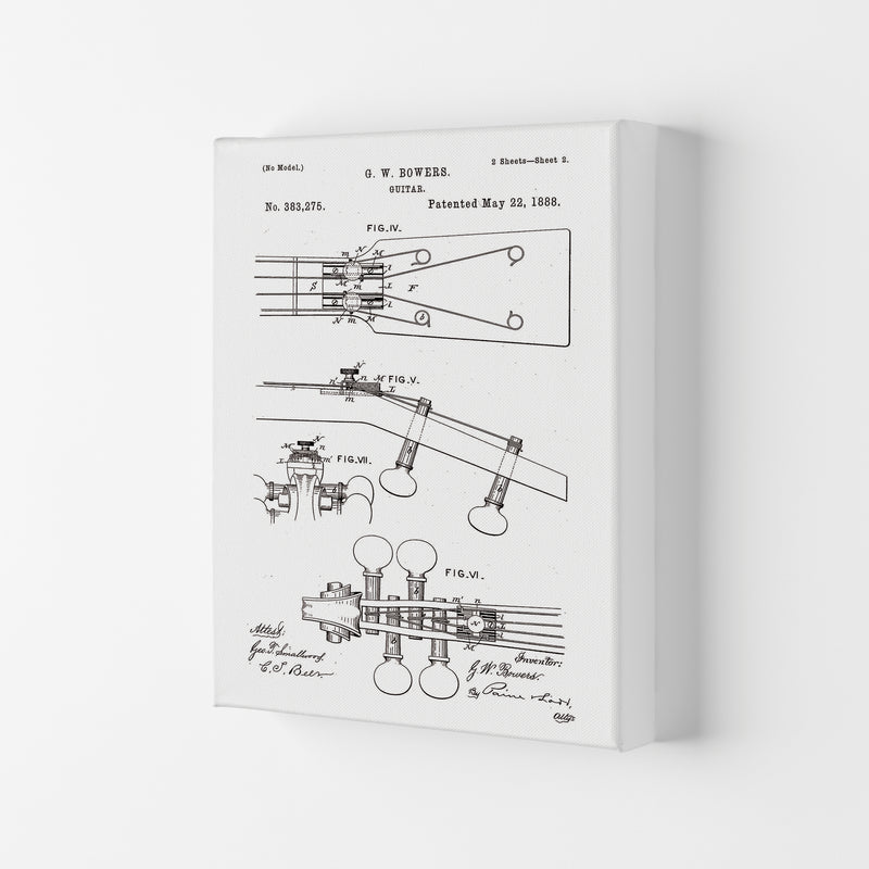 Guitar Patent Art Print by Jason Stanley Canvas