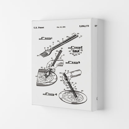 Fork Patent Art Print by Jason Stanley Canvas