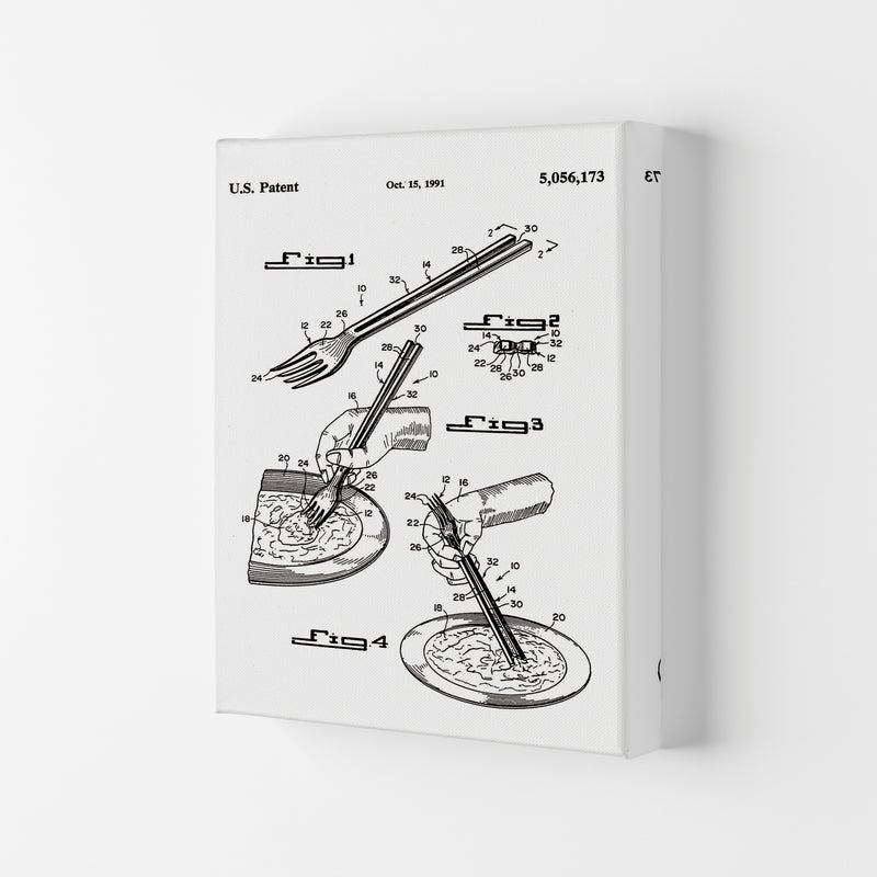 Fork Patent Art Print by Jason Stanley Canvas