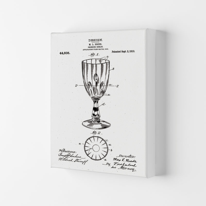 Goblet Patent Art Print by Jason Stanley Canvas