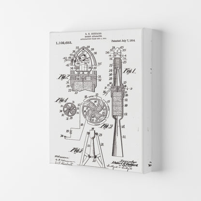 Rocket Patent Art Print by Jason Stanley Canvas