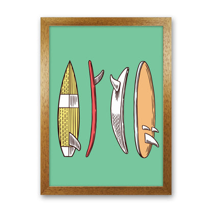 Vintage Surfboard Collection Art Print by Jason Stanley Oak Grain