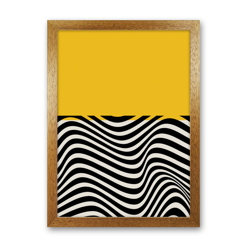 Minimal Abstract Yellow Wave Art Print by Jason Stanley Oak Grain