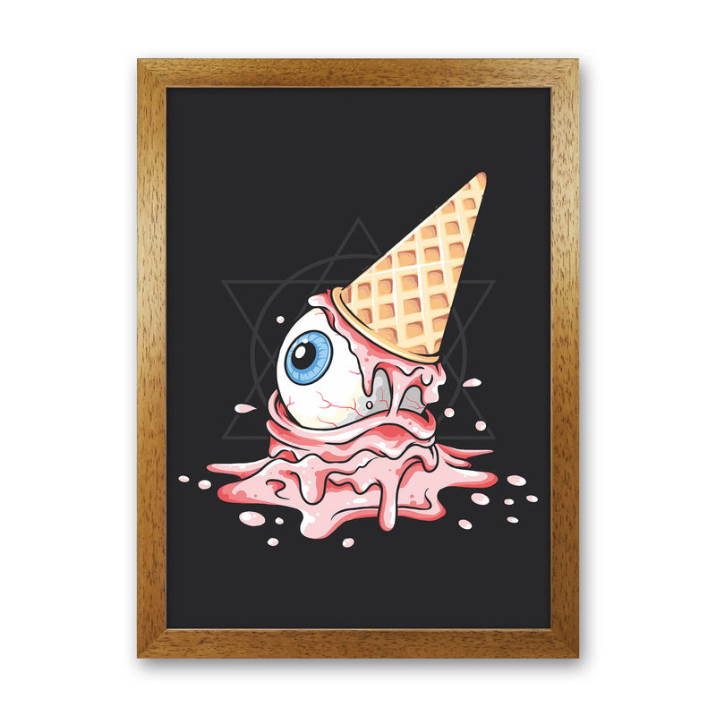 Strawberry Eyeball Icecream Art Print by Jason Stanley Oak Grain