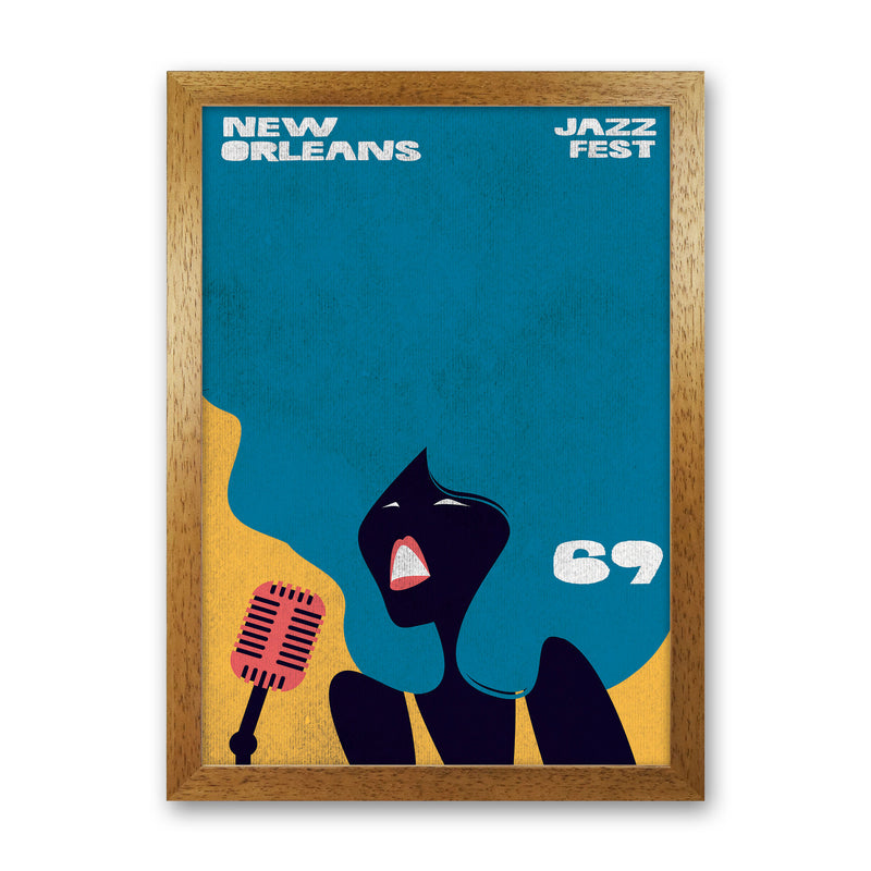 New Orleans Jazz Fest 1969 Art Print by Jason Stanley Oak Grain