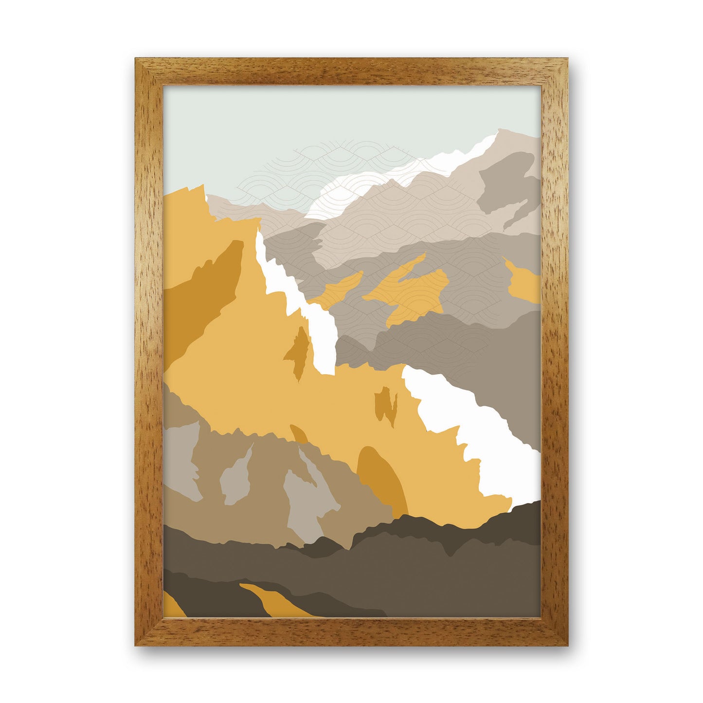Japanese Mountain Scene Art Print by Jason Stanley Oak Grain