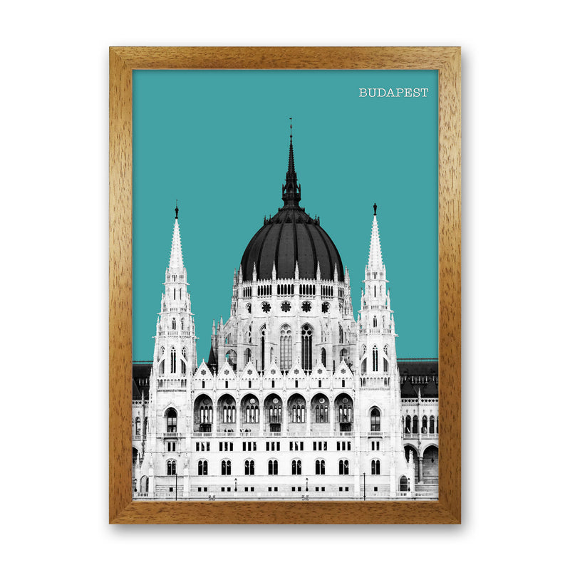 Halftone Budapest Green Art Print by Jason Stanley Oak Grain