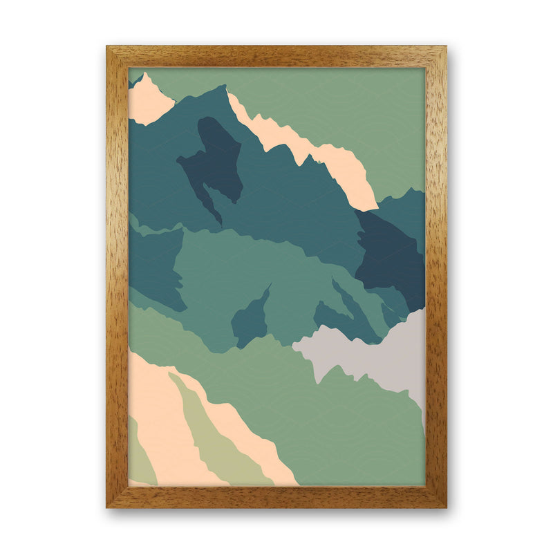 Japanese Mountain Range Art Print by Jason Stanley Oak Grain