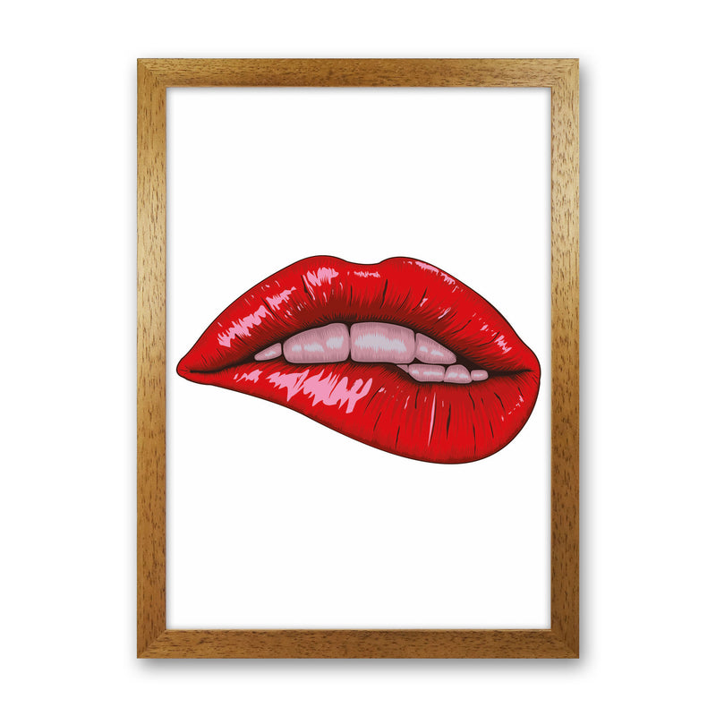 When She Bites Her Lip Art Print by Jason Stanley Oak Grain