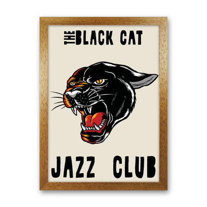 The Black Cat Jazz Club Art Print by Jason Stanley Oak Grain