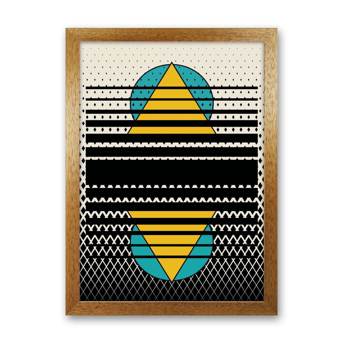 Geometric Suns Pattern Art Print by Jason Stanley Oak Grain