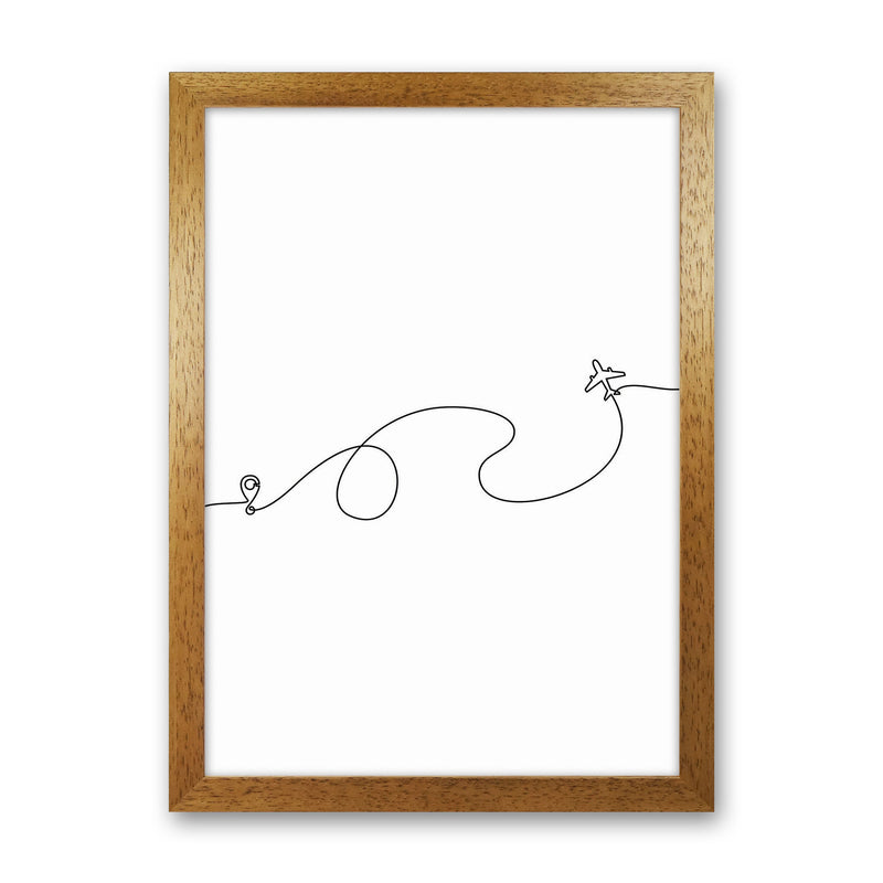 Airplane Line Drawing Art Print by Jason Stanley Oak Grain