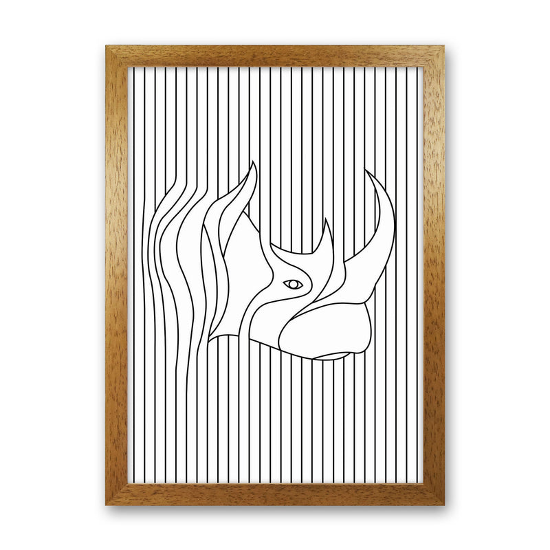 Line Drawing Rhino Art Print by Jason Stanley Oak Grain