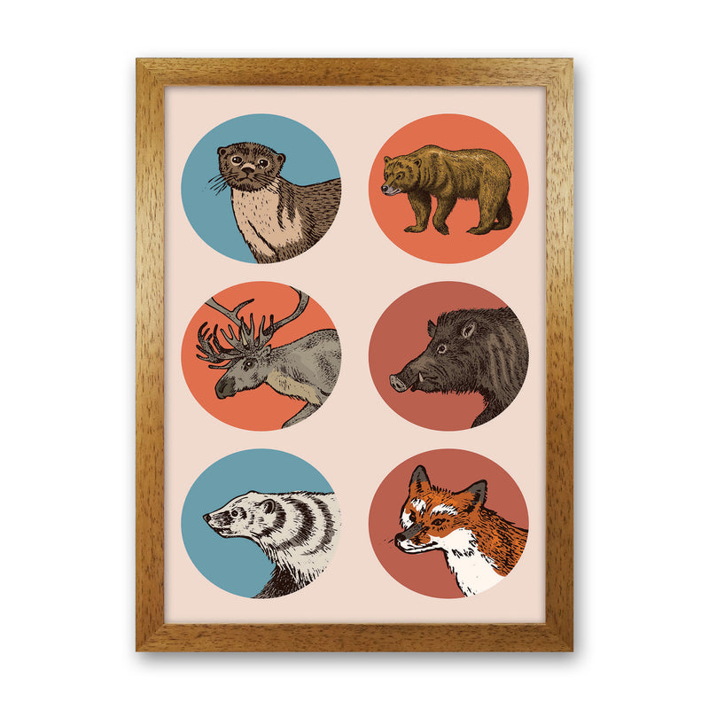 Animal Circles II Art Print by Jason Stanley Oak Grain