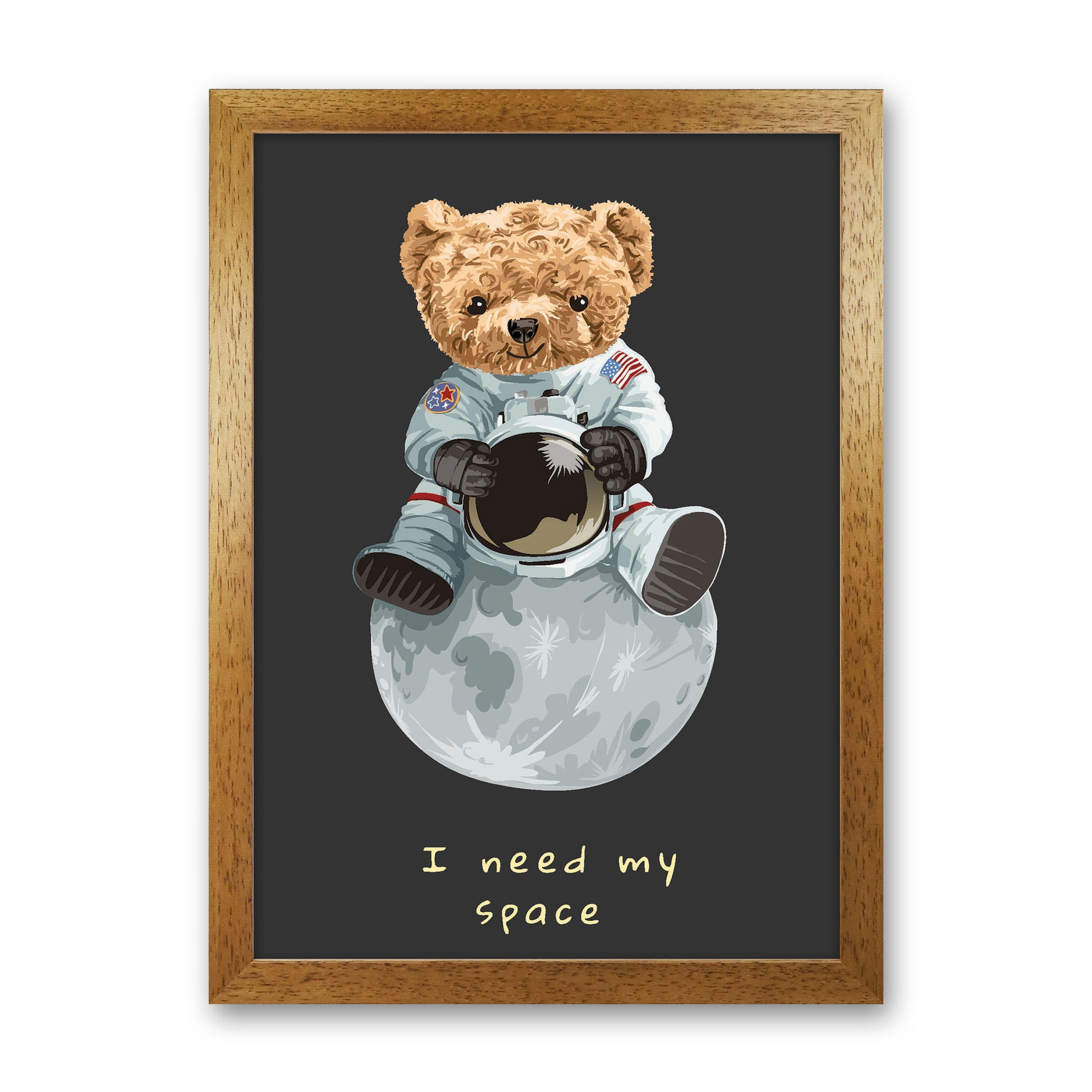I Need My Space Art Print by Jason Stanley Oak Grain