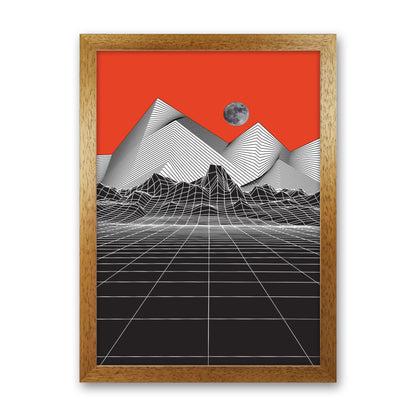 Moon Rise Red Art Print by Jason Stanley Oak Grain