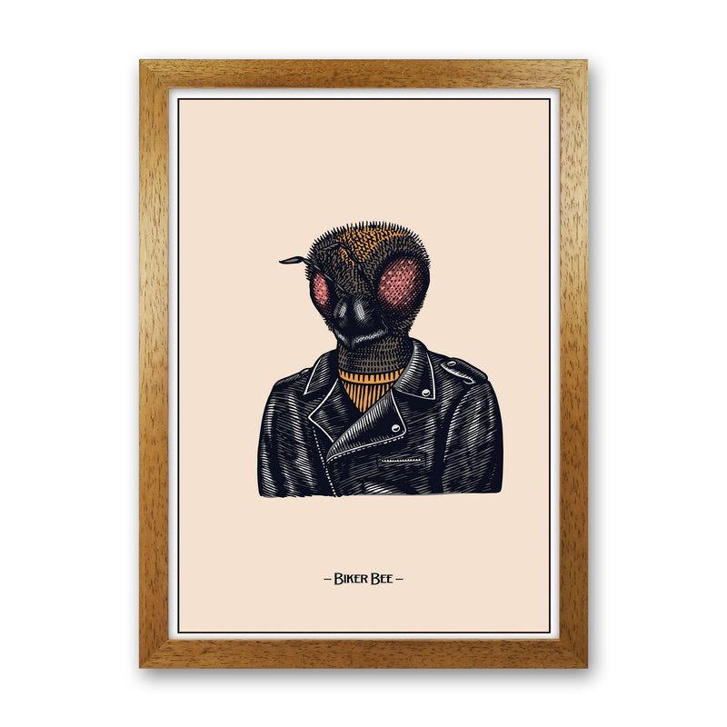 Biker Bee Art Print by Jason Stanley Oak Grain