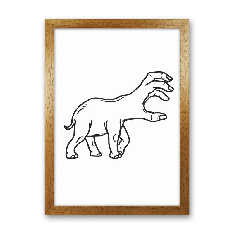Hand-Head Art Print by Jason Stanley Oak Grain