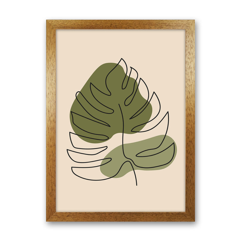 Abstract One Line Leaf Drawing II Art Print by Jason Stanley Oak Grain
