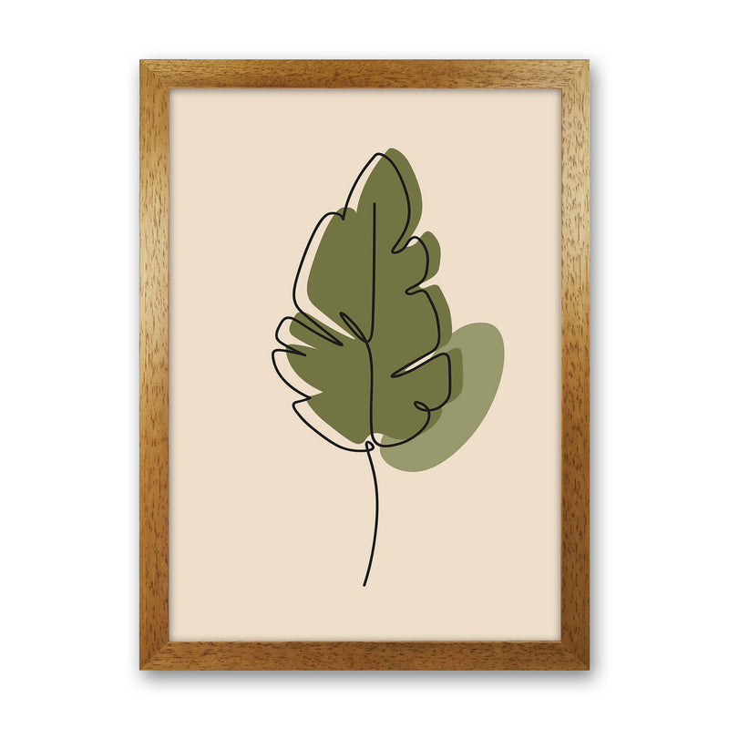 Abstract One Line Leaf Drawing III Art Print by Jason Stanley Oak Grain