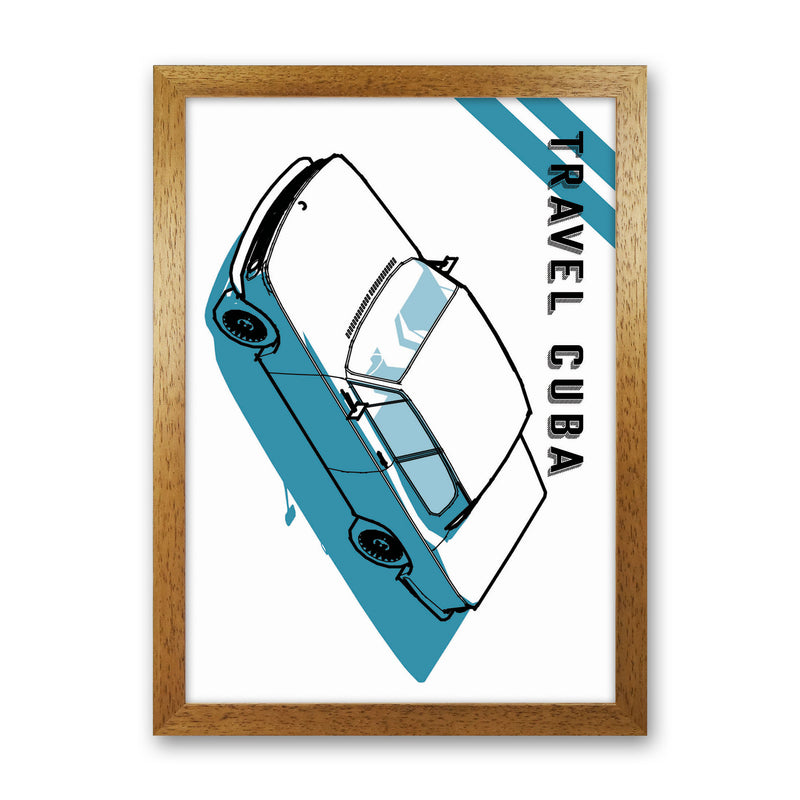 Travel Cuba Blue Art Print by Jason Stanley Oak Grain