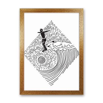 Surfer Line Drawing Art Print by Jason Stanley Oak Grain