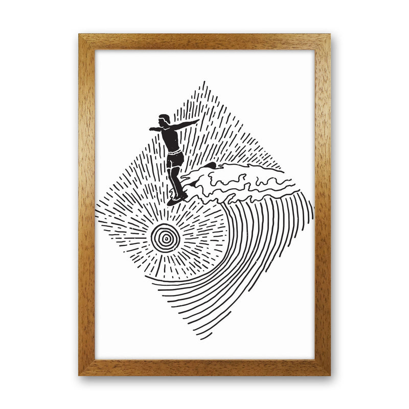Surfer Line Drawing Art Print by Jason Stanley Oak Grain