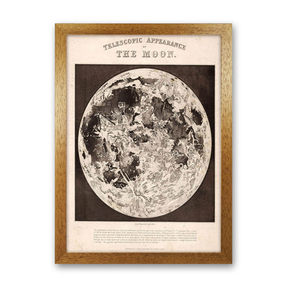 Telescopic Appearance Of The Moon Art Print by Jason Stanley Oak Grain