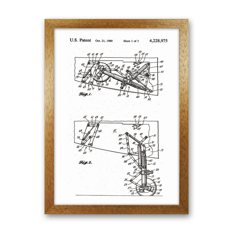 Airplane Landing Gear Patent Art Print by Jason Stanley Oak Grain