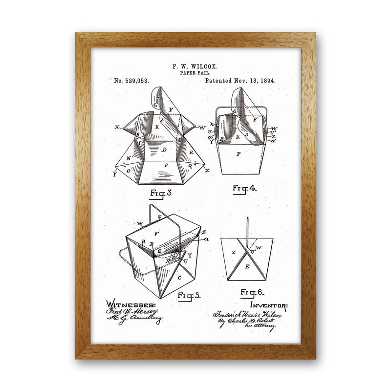 Chinese Take Out Box Patent Art Print by Jason Stanley Oak Grain