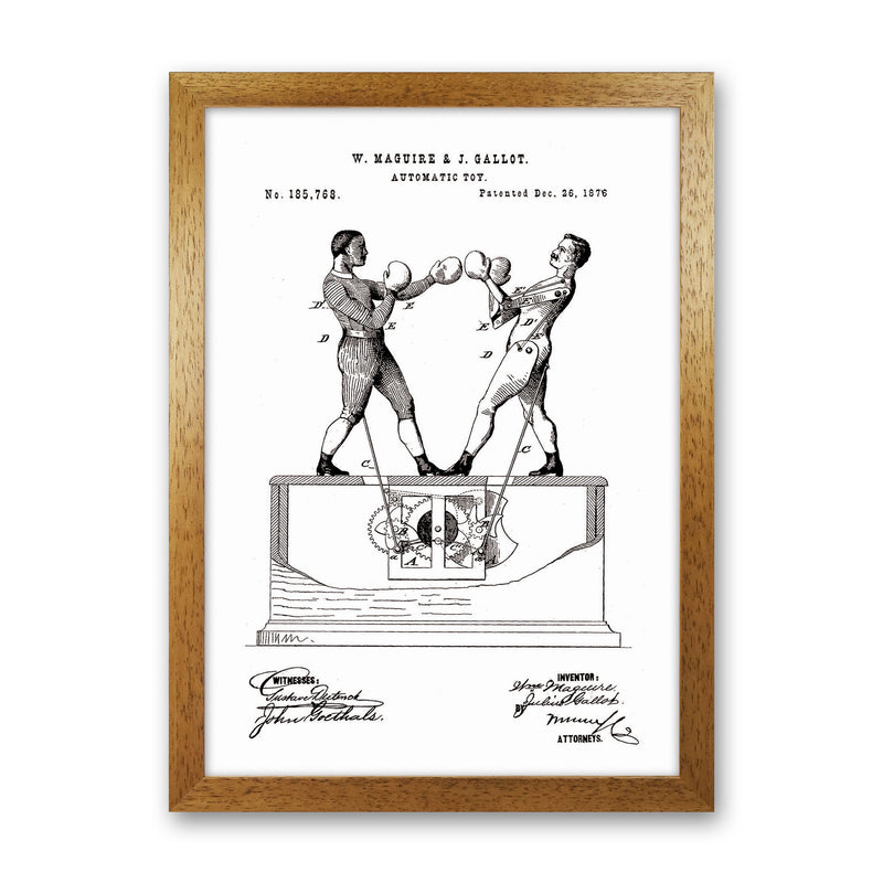 Automatic Boxing Toy Patent Art Print by Jason Stanley Oak Grain