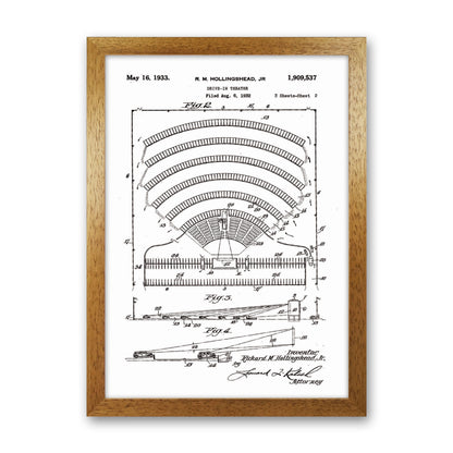 Drive In Theatre Patent Art Print by Jason Stanley Oak Grain
