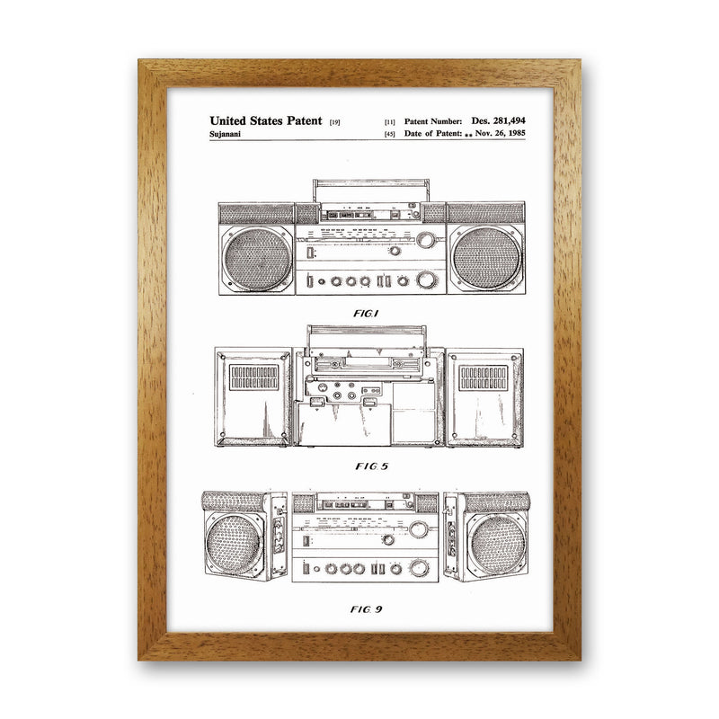 Ghetto Blaster Patent Art Print by Jason Stanley Oak Grain