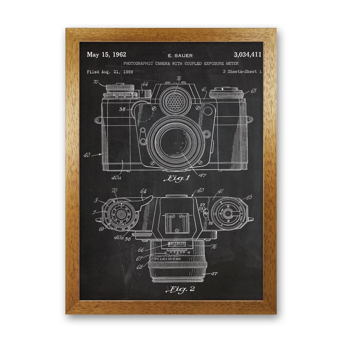 Vintage Camera Patent Art Print by Jason Stanley Oak Grain