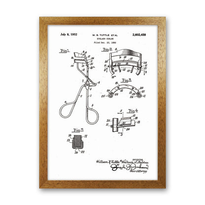 Eyelash Curler Patent Art Print by Jason Stanley Oak Grain