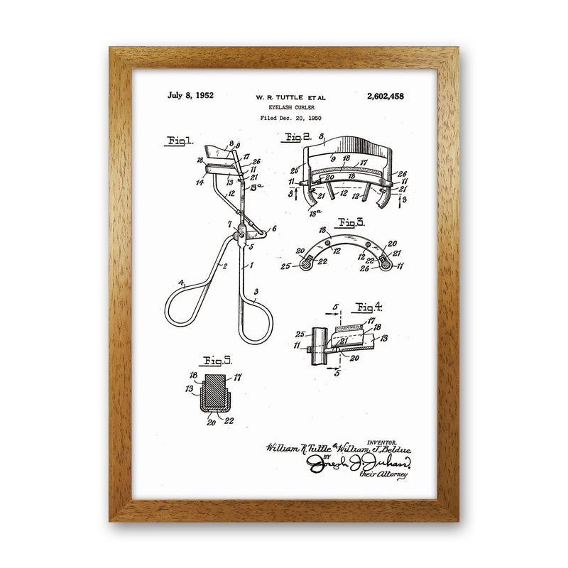 Eyelash Curler Patent Art Print by Jason Stanley Oak Grain