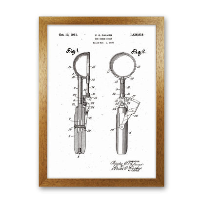 Ice Cream Scoop Patent Art Print by Jason Stanley Oak Grain