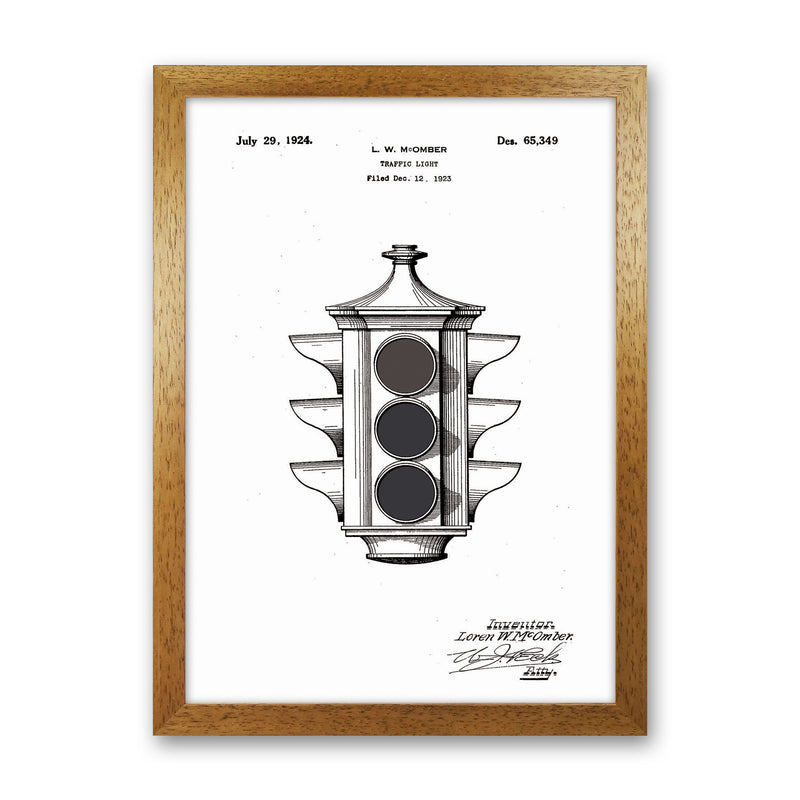 Traffic Light Patent Art Print by Jason Stanley Oak Grain