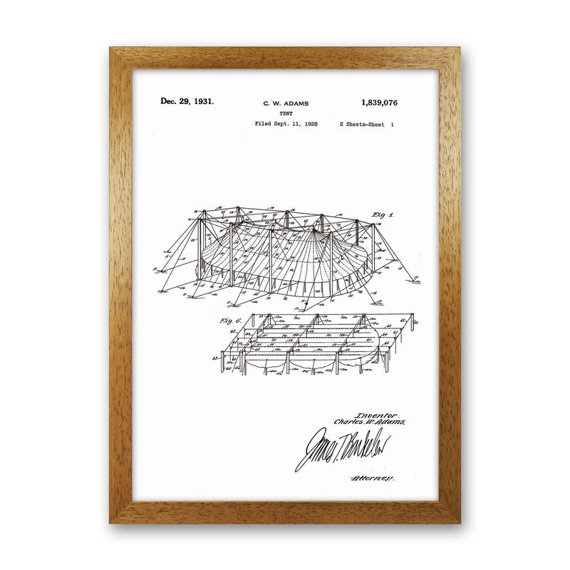 Carnival Tent Patent Art Print by Jason Stanley Oak Grain