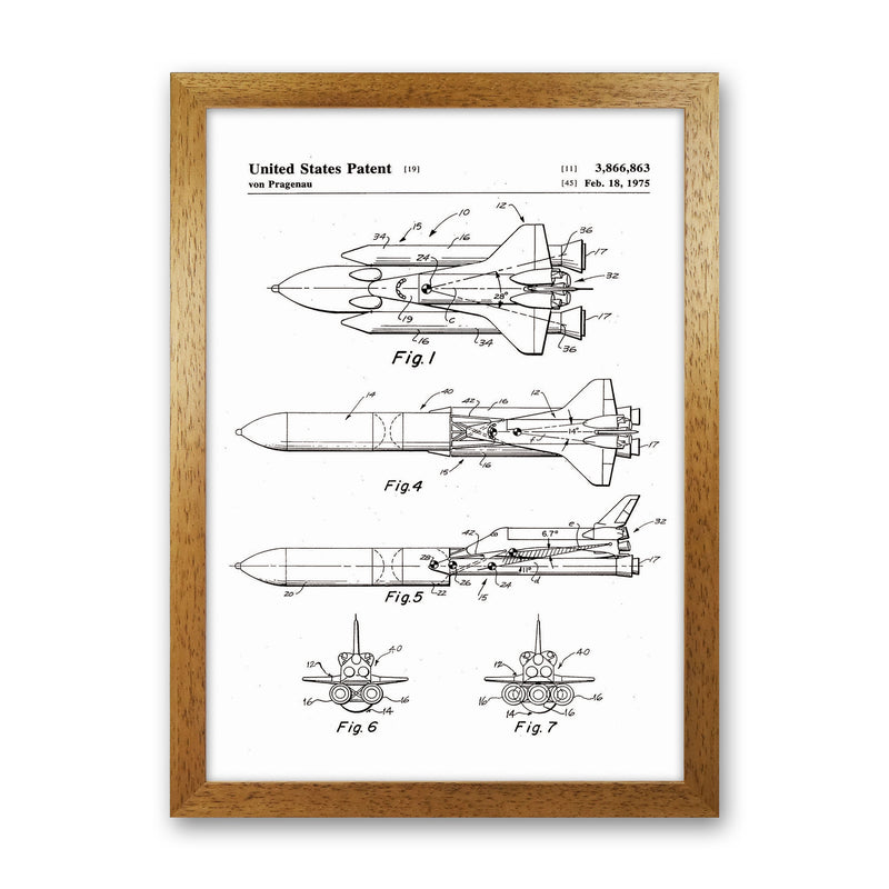 Space Shuttle Patent Art Print by Jason Stanley Oak Grain