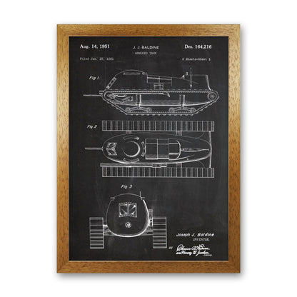 Armored Tank Patent Art Print by Jason Stanley Oak Grain