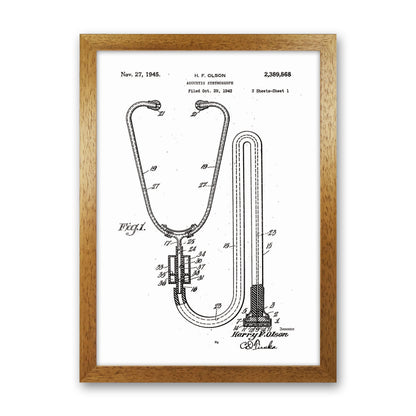 Stethoscope Patent Art Print by Jason Stanley Oak Grain