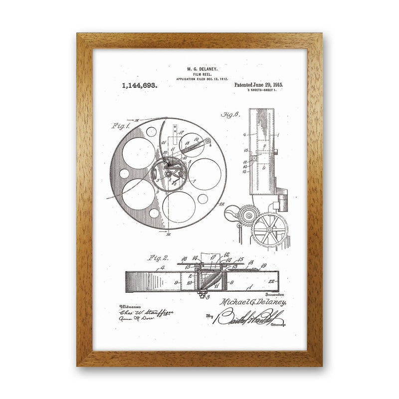 Film Reel Patent 2 Art Print by Jason Stanley Oak Grain