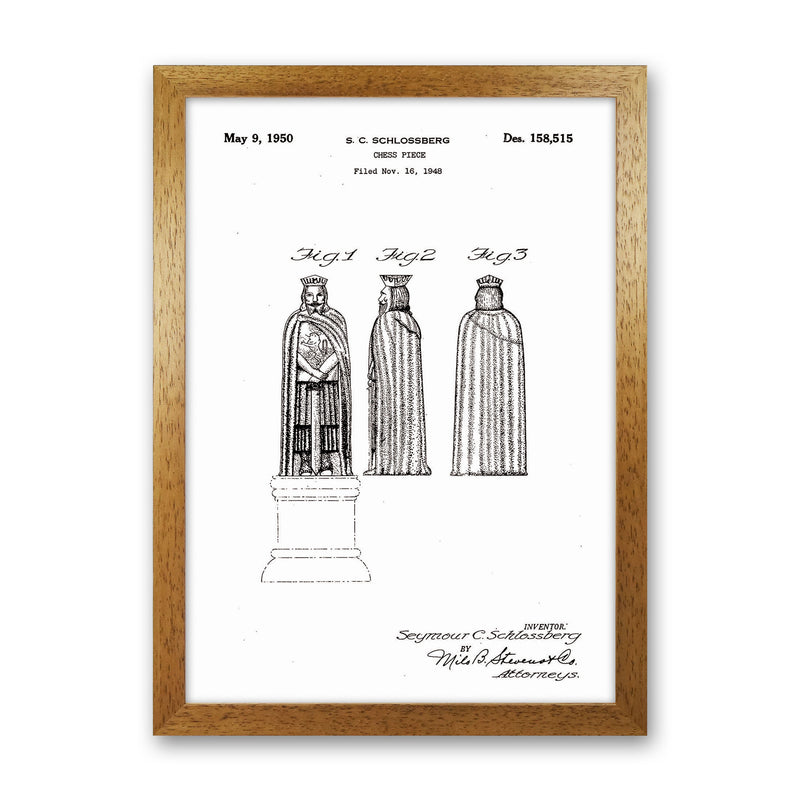 Chess Piece Patent Art Print by Jason Stanley Oak Grain
